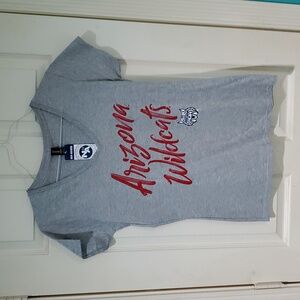 Arizona Wildcats Gray T-Shirt Large V Neck Women